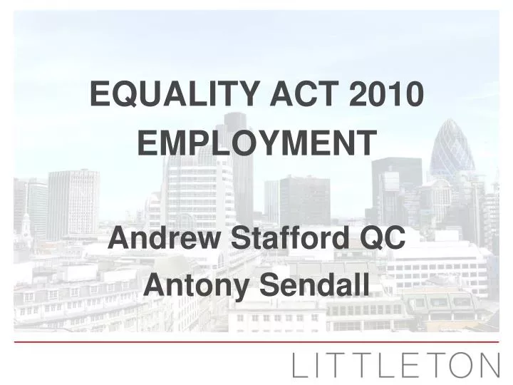 equality act 2010 employment