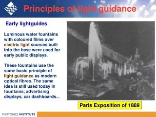 Principles of light guidance
