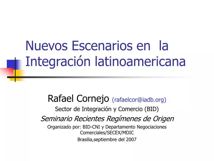 nuevos escenarios en la integraci n latinoamericana