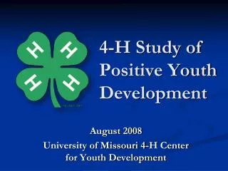 4-H Study of Positive Youth Development