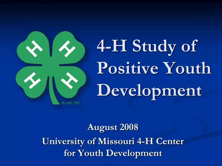 4 h study of positive youth development