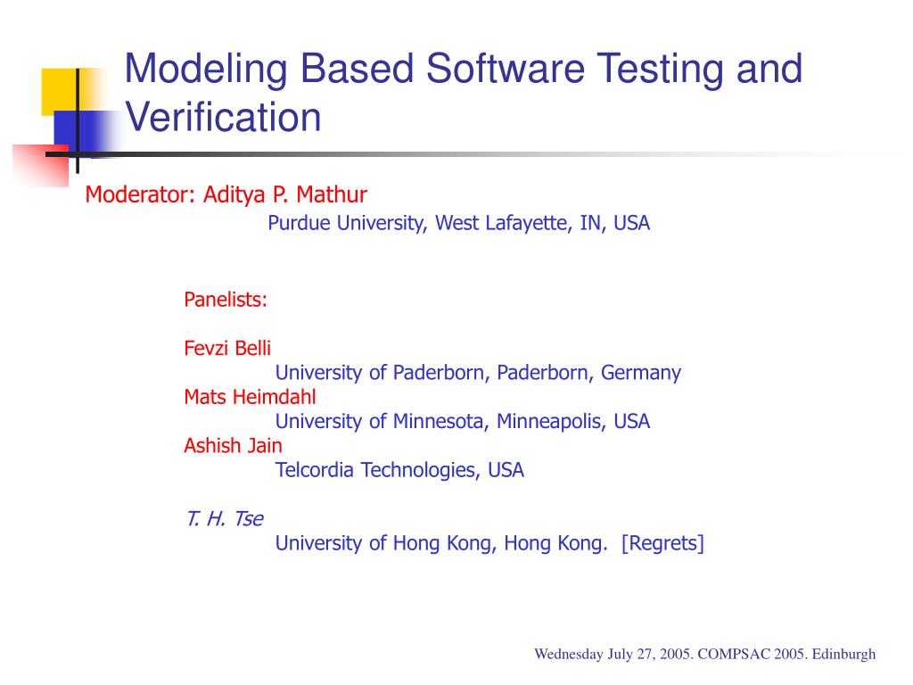PPT - Modeling Based Software Testing and Verification PowerPoint ...