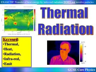 Keyword : Thermal, Heat, Radiation, Infra-red, Emit