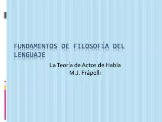 la teor a de actos de habla m j fr polli