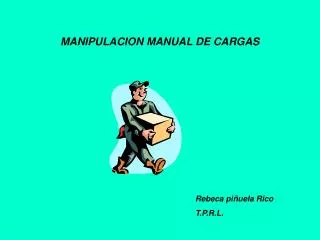 MANIPULACION MANUAL DE CARGAS