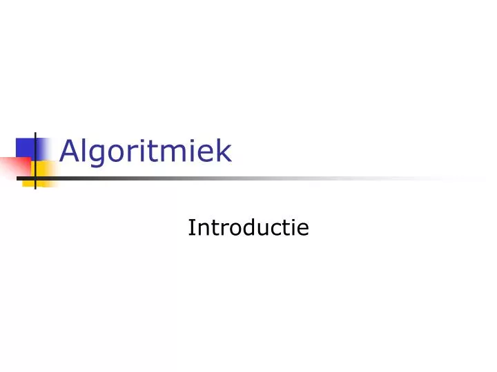 algoritmiek