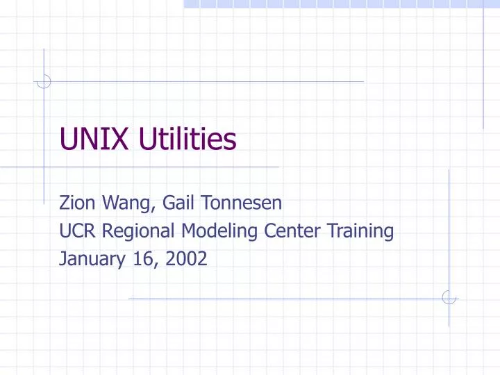 unix utilities