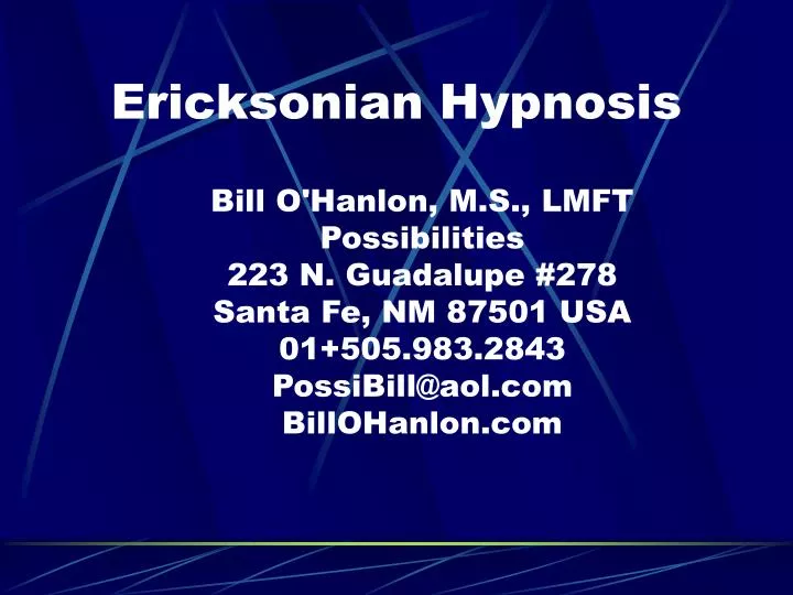 ericksonian hypnosis
