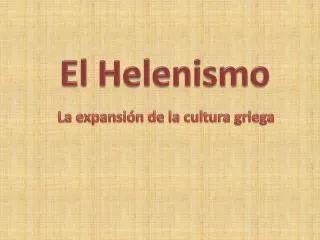 El Helenismo