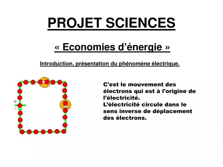 projet sciences