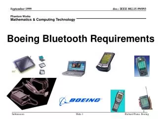 Boeing Bluetooth Requirements