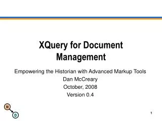 XQuery for Document Management