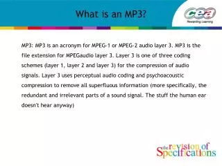 What is an MP3?