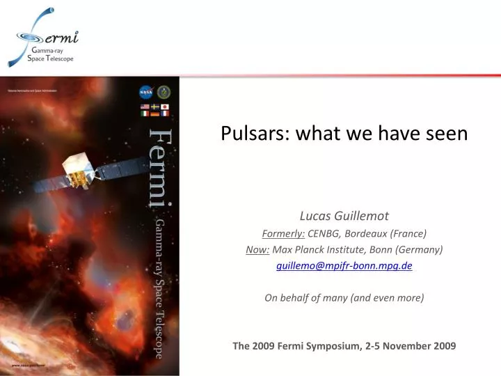 pulsars what we have seen