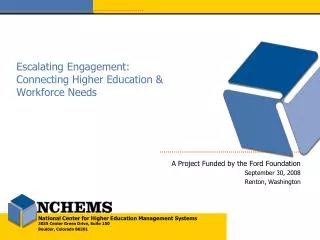 Escalating Engagement: Connecting Higher Education &amp; Workforce Needs