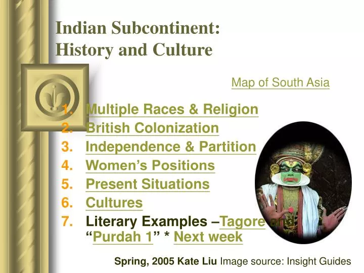 indian subcontinent history and culture