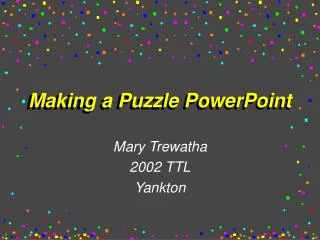 Making a Puzzle PowerPoint
