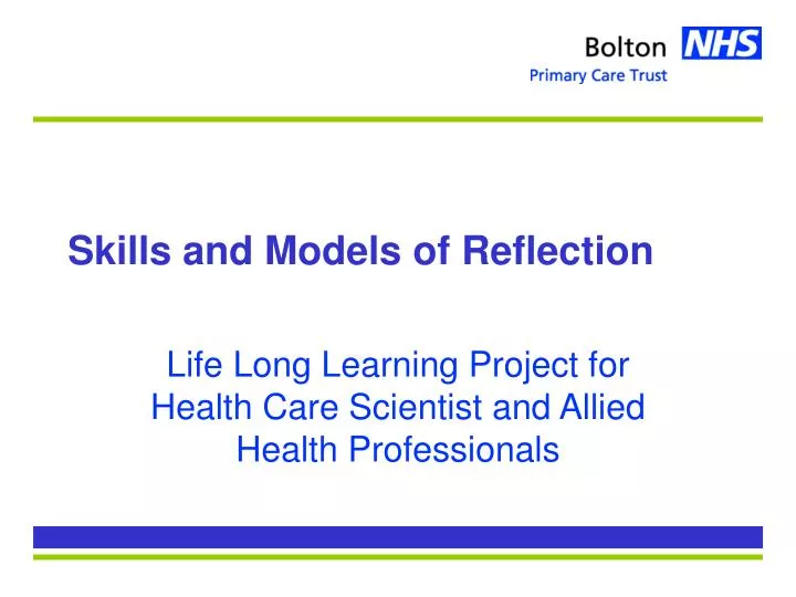 skills and models of reflection