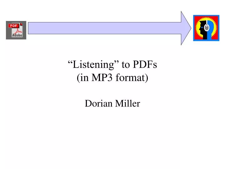 listening to pdfs in mp3 format