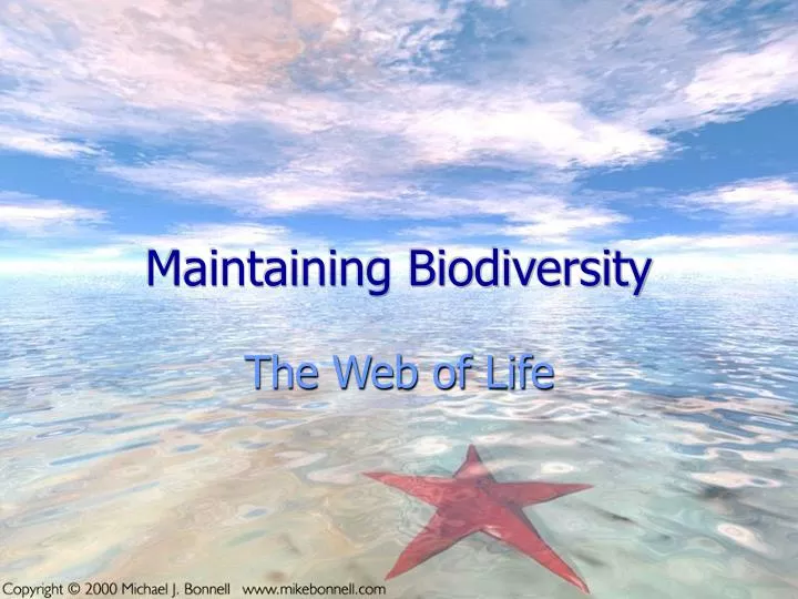 maintaining biodiversity