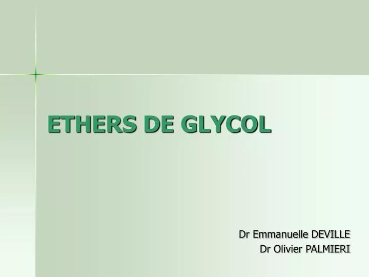 ethers de glycol