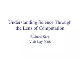 Understanding Science Through the Lens of Computation