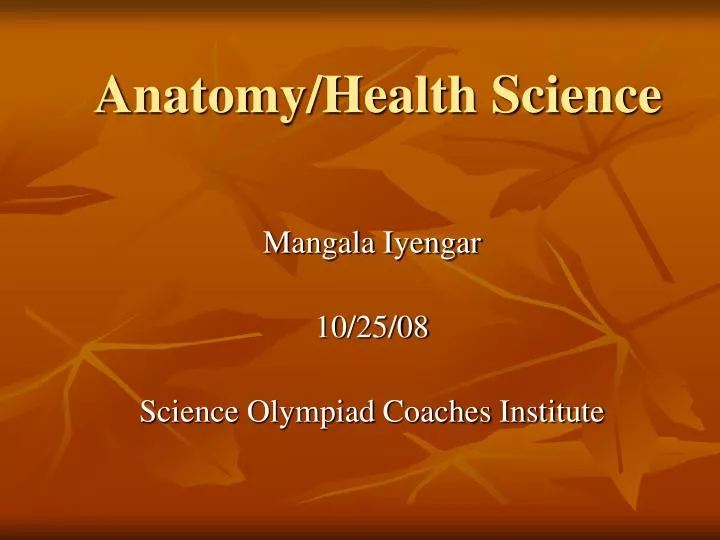 anatomy health science