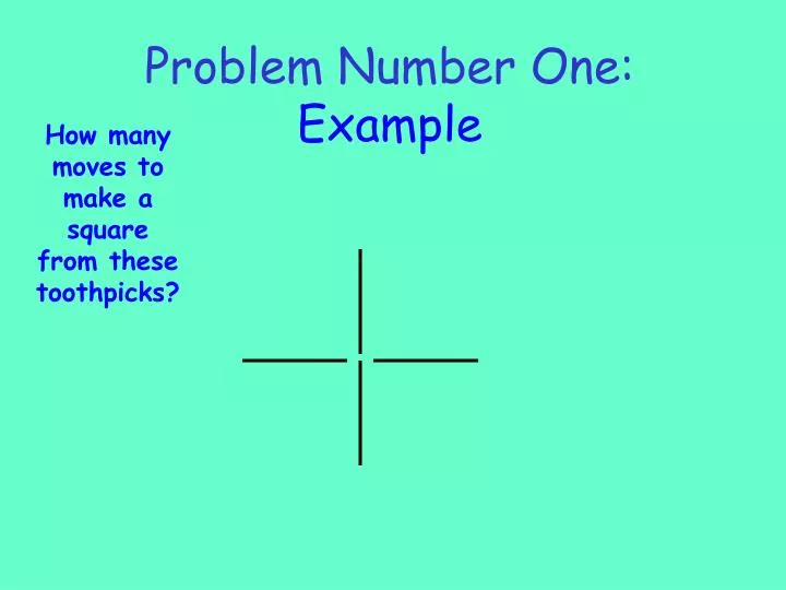 problem number one example