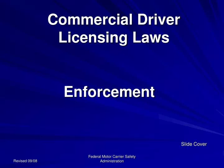 commercial driver licensing laws