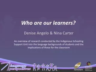 Who are our learners?