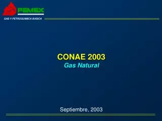 CONAE 2003 Gas Natural