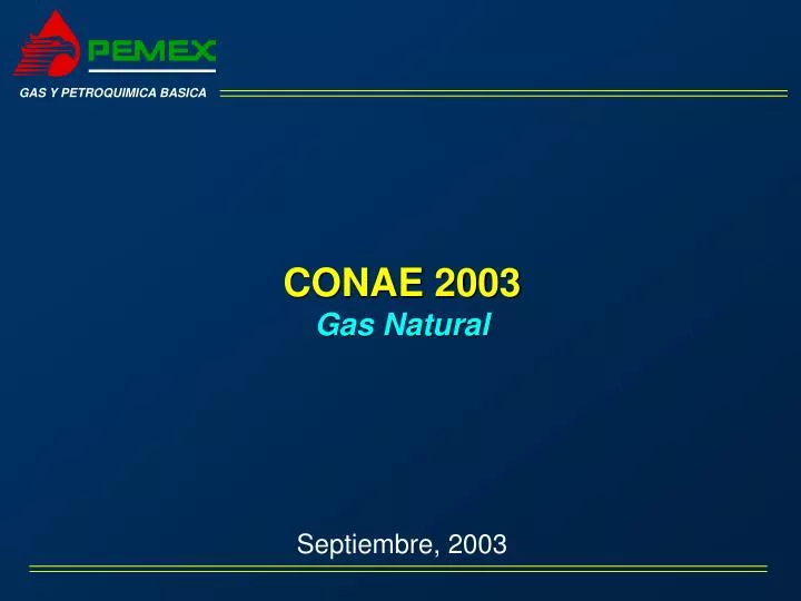 conae 2003 gas natural