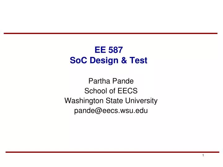 ee 587 soc design test