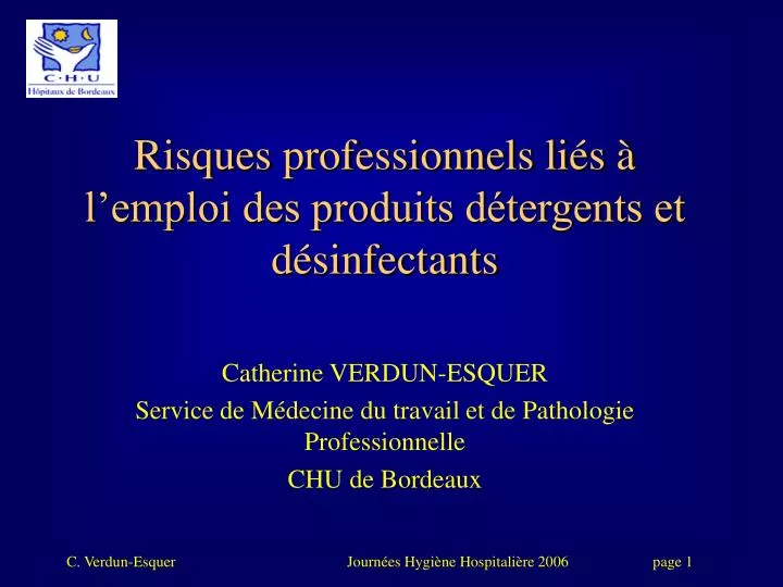 risques professionnels li s l emploi des produits d tergents et d sinfectants