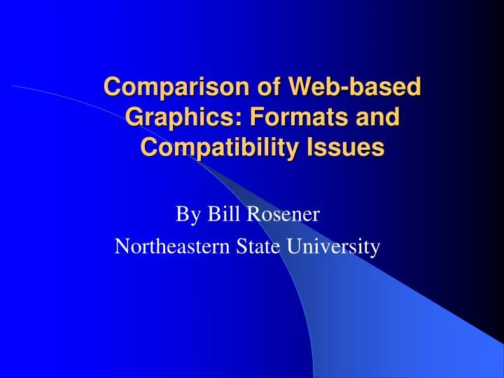 comparison of web based graphics formats and compatibility issues