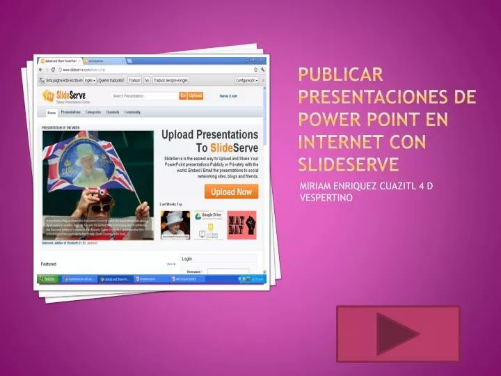publicar presentaciones de power point en internet con slideserve