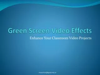 Green Screen Video Effects