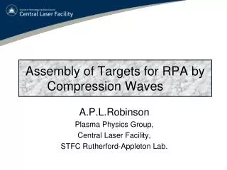 Assembly of Targets for RPA by Compression Waves