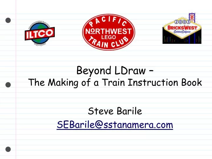 beyond ldraw the making of a train instruction book