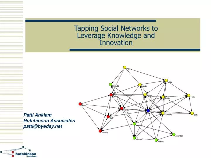 tapping social networks to leverage knowledge and innovation