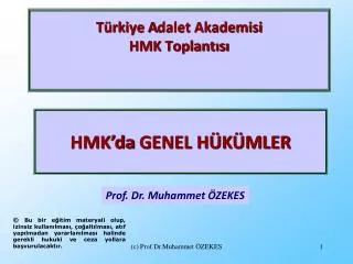 Türkiye A dalet Akademisi HMK Toplantısı