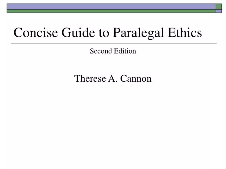 concise guide to paralegal ethics