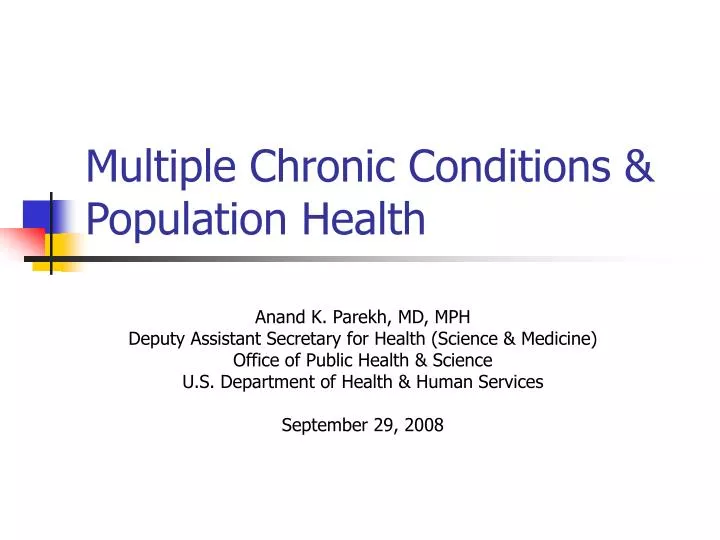 multiple chronic conditions population health