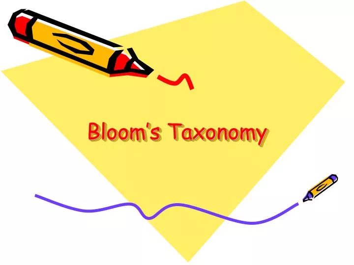 bloom s taxonomy