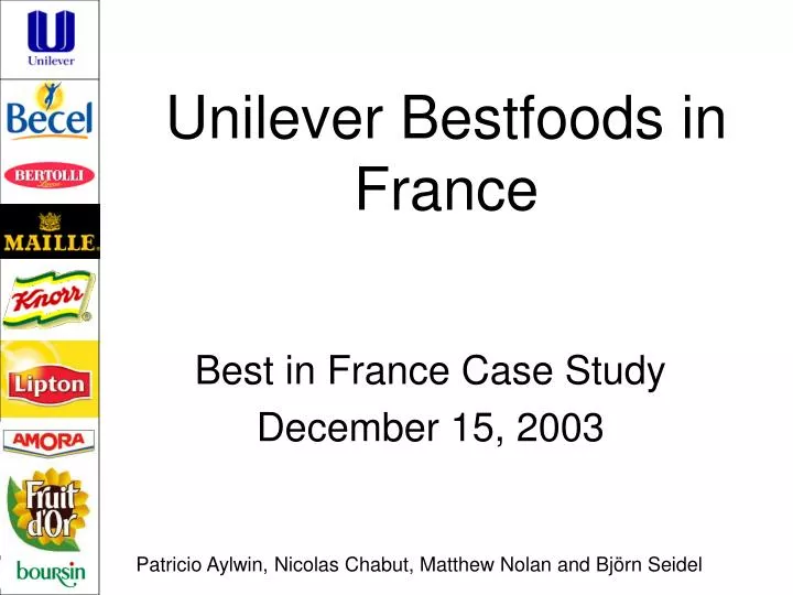 unilever bestfoods in france