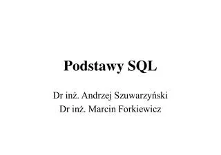 Podstawy SQL