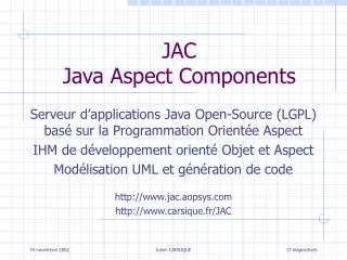 jac java aspect components