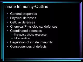 Innate Immunity-Outline