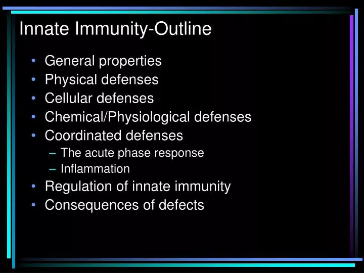 innate immunity outline