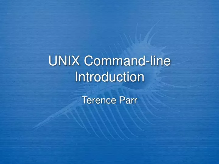 unix command line introduction
